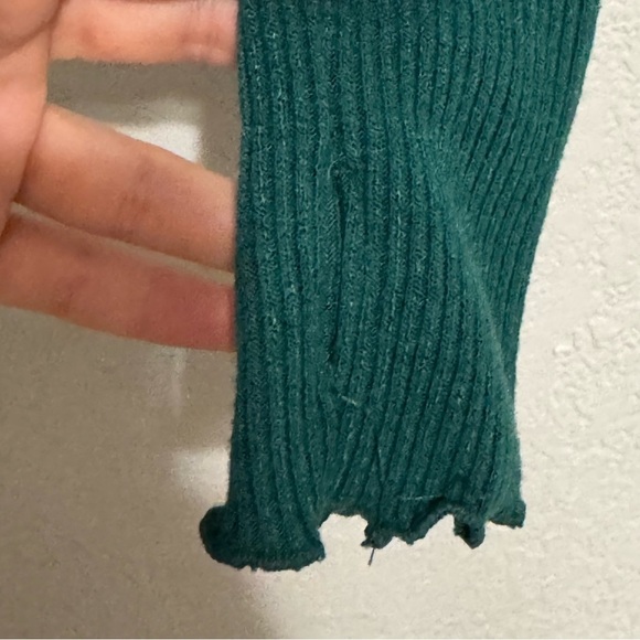 Women's Intimately Free People Teal Ribbed Turtleneck Bodysuit - Picture 5 of 7